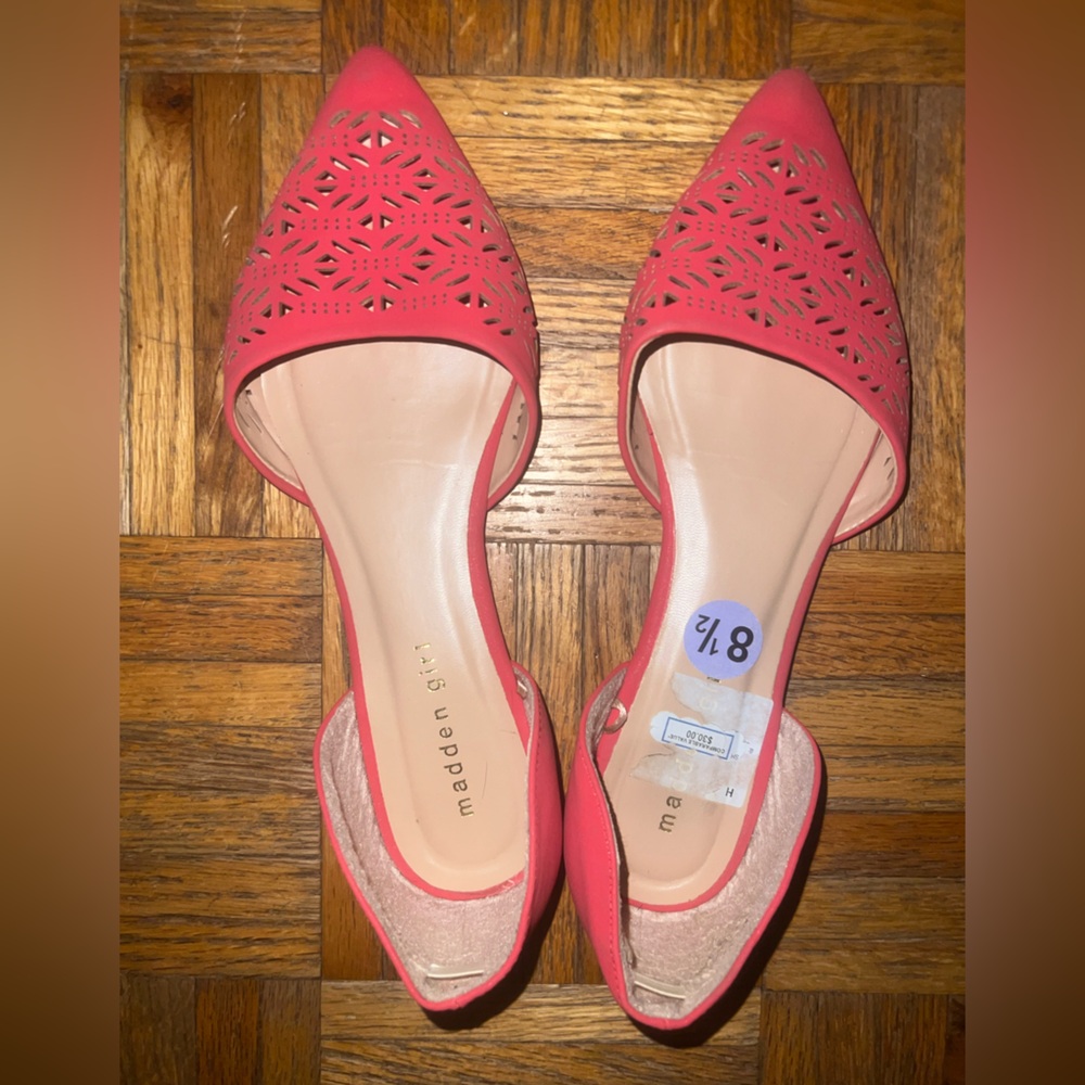 Madden Girl Pink Cutout Flats